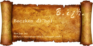 Beczkes Ábel névjegykártya